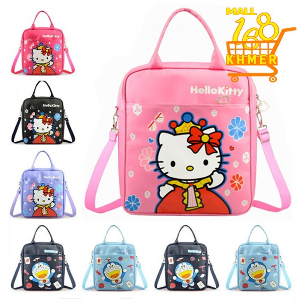 Hello Kitty and Doremon waterproof backpack for kids 
